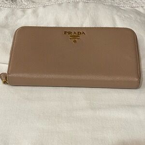 Prada Cipria Saffiano metal Zip-Around Wallet